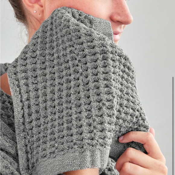 NEW Onsen Face Towels | Cinder Grey | 100% Supima Cotton Waffle Weave - Picture 7 of 15